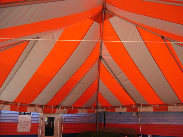 Celebration Frame Tent Interior Red and Tan New Fittings