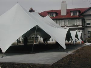 Kansas City Tension Tent (48x88), Wedding and Event Venue, Exterior No Side Walls