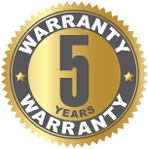 5 Year Warranty