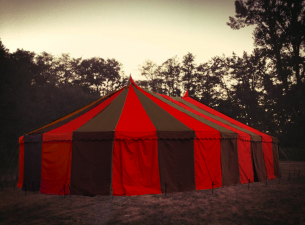 Black and Red Circus Tent