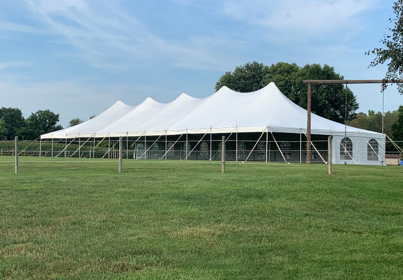 The Armbruster EuroTent makes a beautiful, elegant event space for an outdoor wedding.