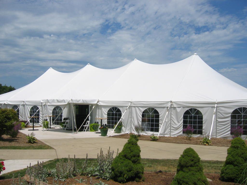 Piper Glen 40x100 EuroTent with attached Celebration Frame Tent