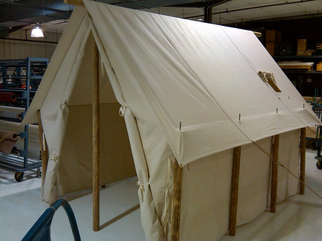 Custom Outfitter Canvas Tent for Store Display in Montana